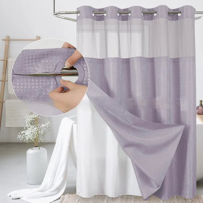 Waffle Shower Curtain — Hookless Double Layer